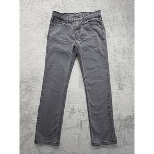 Levis 511 Jeans Mens Measured 30x28 Gray Slim Fit‎ Straight Leg Denim Casual